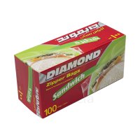 DIAMOND Zipper Sandwich Bags 100pcs