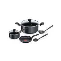 Tefal Nonstick Cookware 7pcs Set Black B459S784