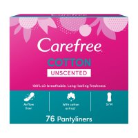 CAREFREE Breathable Cotton Pantyliners 76's
