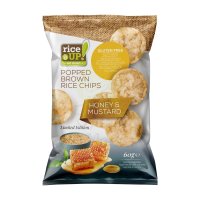 RICE UP Popped Brown Rice Chips Honey & Mustard 60g