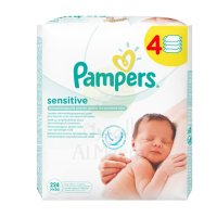 PAMPERS Baby Wipes Sensitive 56's x 4