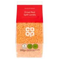 CO-OP DRIED RED SPLIT LENTILS 500G
