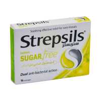 Strepsils Lozenges Lemon Sugar Free 16pcs