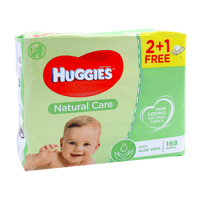 HUGGIES BABY WIPES NATURAL CARE 56S 2+1FR