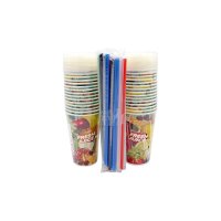 AL WATANIA Paper Cup 12oz and Straw 30's