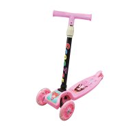 2-Wheel Metal Kids Scooter with Lighting Wheels Pink