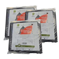 Al Meera Garbage Bags DS 30Gal Black 3 Pack