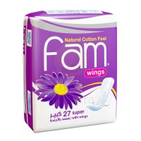 FAM Sanitary Pads Super Maxi with Wings 27's