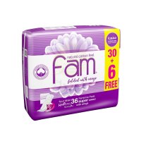 FAM Trifold Super Pads 30 + 6 Pads Free