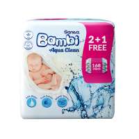 SANITA Bambi Baby Wet Wipes Aqua Clean 56's @2+1Free