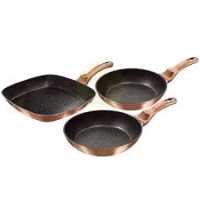 BERLINGERHAUS FRYPAN SET 3PCS RGOLD 1279