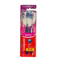 COLGATE Zigzag Plus Medium Toothbrush 3's