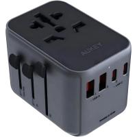 Aukey Adapter Universal with 3 USB Ports Black