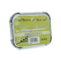 Al Meera Aluminium Rectangular Food Container With Lid 250mlx5