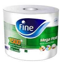 FINE MEGA ROLL TOWEL HH 1PLY 1500 SHEETS