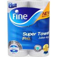Fine Super Pro Kitchen Towel 3Ply 60S 2Rolls