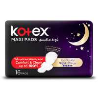 KOTEX MAXI PADS NIGHT THICK W WINGS 16S