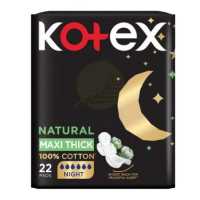 KOTEX NATURAL MAXI PADS NIGHT COTTON 22S