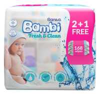 SANITA BAMBI BABY WET WIPES FRESH AND CLEAN 56SX3