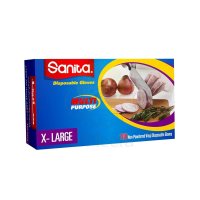 SANITA Vinyl Gloves Powder Free X-Large 100Pcs