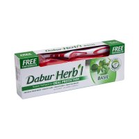 Dabur Herbal Neem Natural Toothpaste Oral Protection 150g + Free Toothbrush