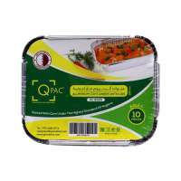 Qpac Aluminium Containers With Lids 10Pcs Ac8325