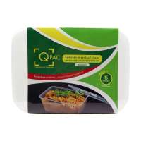 Qpac Microwavable Containers With Lids 1500Ml 5Pcs Mcs1500