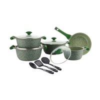 PRESTIGE Essentials Cookware Set Green 12pc