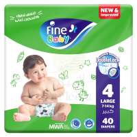 Fine Baby Diaper Jumbo Lrge 4 7-14Kg 40S