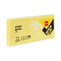 Deli Stick Notes 1.5x2 Yellow 3Pads