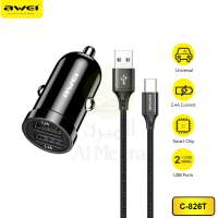AWEI Mini car Charger 826T+CABLE CL-50