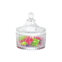 ROYAL BLUE Glass Candy Container with Glass Lid 2pc