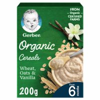GERBER Infant Cereal Wheat+Oat+Vanilla 200g