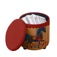 Ottoman Scandinavian Horse L 38X38X50Cm