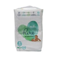 PAMPERS Pure Protection Baby Diapers Size 1, 50pcs