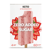 Keto Pint Strawbery Zero Added Sugar Ice Cream Bar, 4x81ml