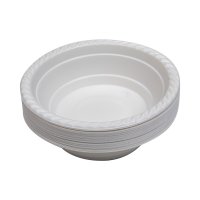 ROBBY PLASTC BOWL-WHT 50PC M13