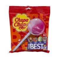 CHUPA CHUPS Lollipops Cola, Milky, Fruits 10pcs,120g