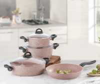 Alm Forged Aluminum Cooking Set 7pcs Pinky