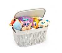 UCSAN KNIT DESIGN BASKET WITH LID 9L M-1089