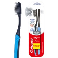 COLGATE T/BRUSH SLIM CHARCOAL SOFT 1+1