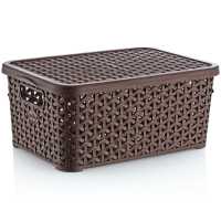 HOBBY LIFE Rattan Storage Box with Lid 10L