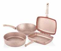 Falez Ocui Cookware 4Pcs Set Pink F36481