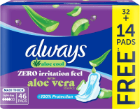 Always Maxi Sanitary Pads Aloe 46s @SP