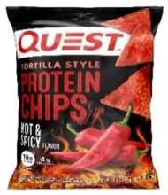 QUEST HOT&SPICY TORTLA PROTEIN CHIPS 32G
