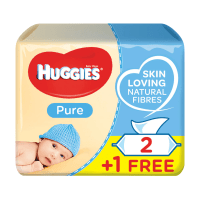 Huggies Baby Wipes Pure Astd 56Sx3@20%Of