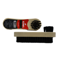 Kiwi 2-In-1 Wood Shoe Brush For Leather
