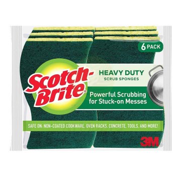 SCOTCH BRITE Scrub Sponge Heavy Duty 6Pcs