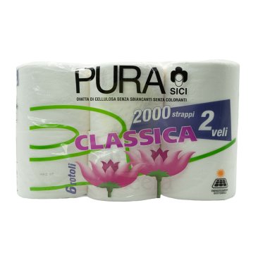 PURA Toilet Paper Classic 2-Ply x 6 Rolls