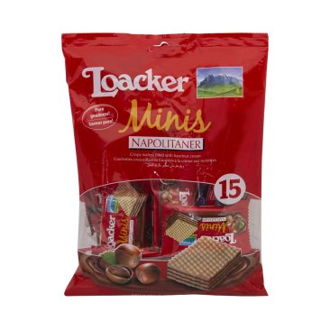 LOACKER Minis Napolitaner Hazelnut Wafers 15pcsx10g